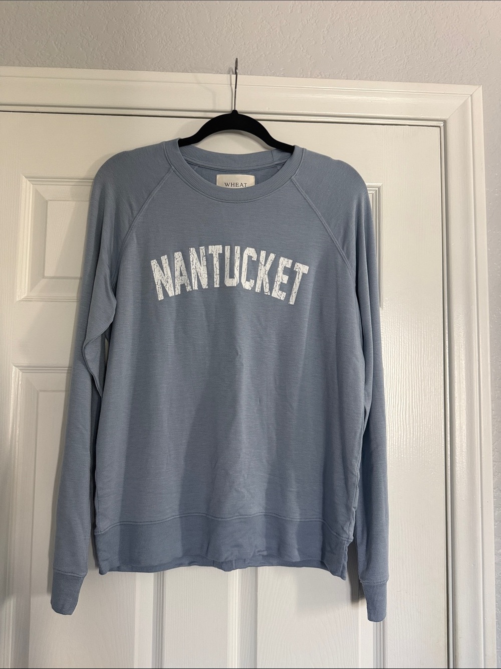 Wheat Light Blue 'Nantucket' Crewneck Sweater - Women